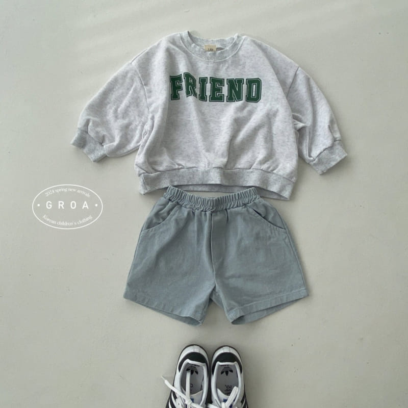 Groa - Korean Children Fashion - #kidsshorts - Friend Sweatshirt - 8