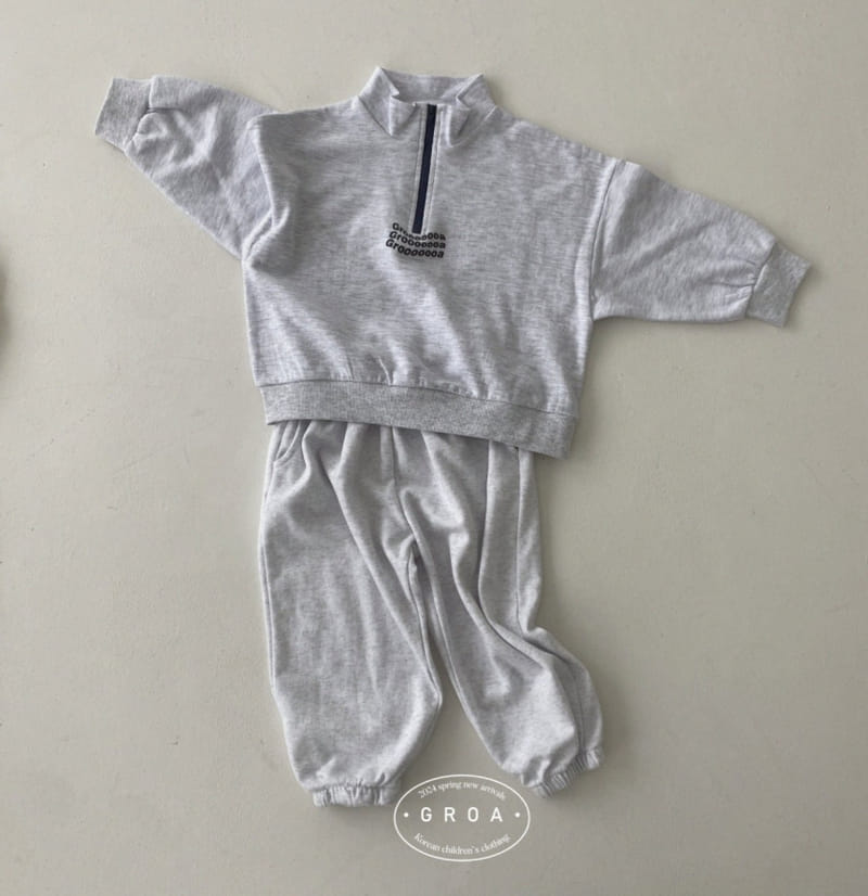 Groa - Korean Children Fashion - #kidsshorts - G Half Zip Up Sweatshirt - 5