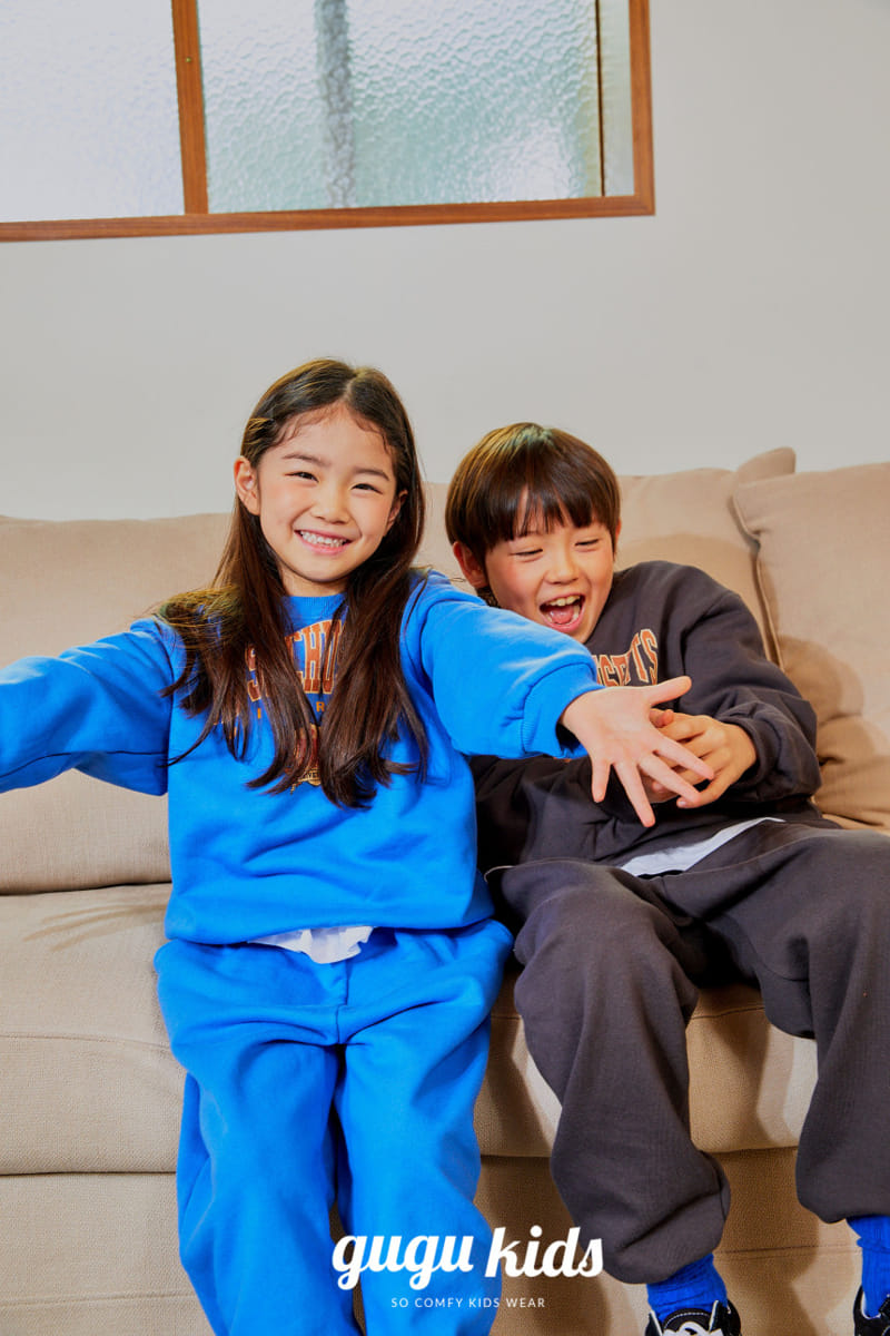 Gugu Kids - Korean Children Fashion - #Kfashion4kids - Massachusetts Top Bottom Set - 2
