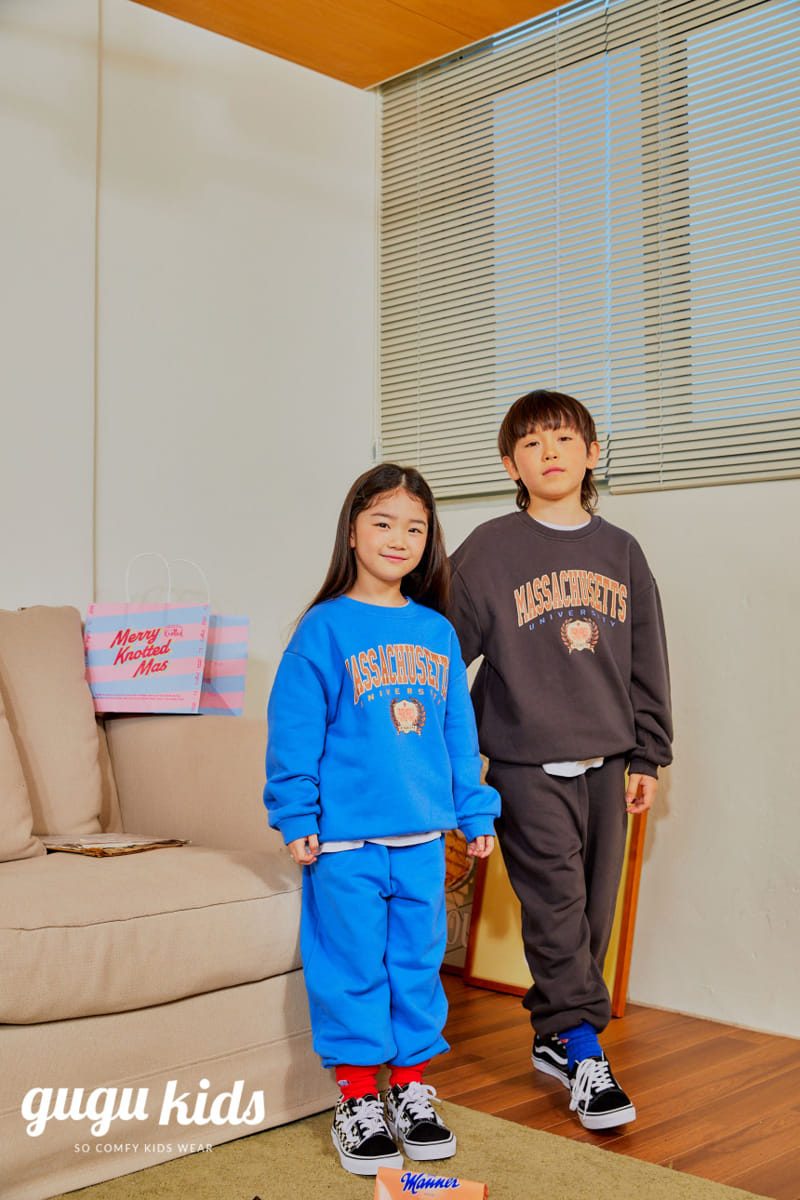 Gugu Kids - Korean Children Fashion - #littlefashionista - Massachusetts Top Bottom Set - 3