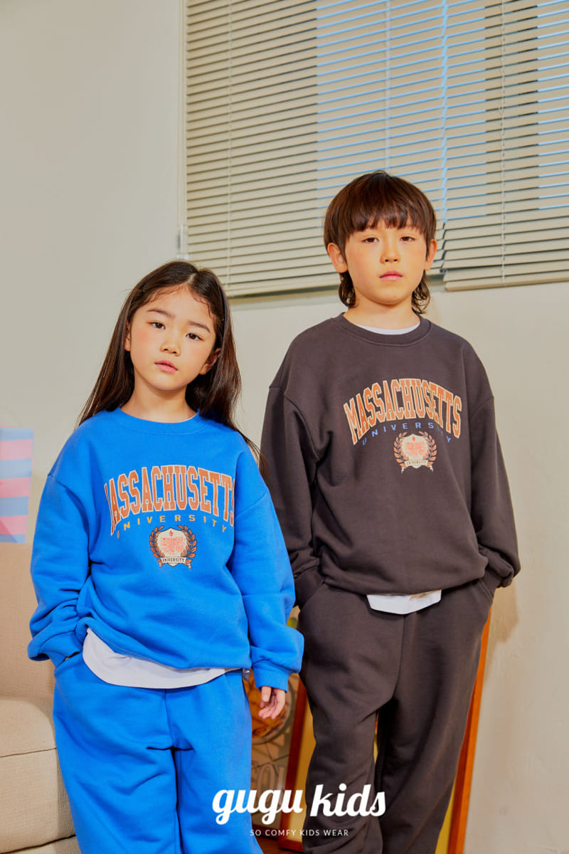 Gugu Kids - Korean Children Fashion - #minifashionista - Massachusetts Top Bottom Set - 5