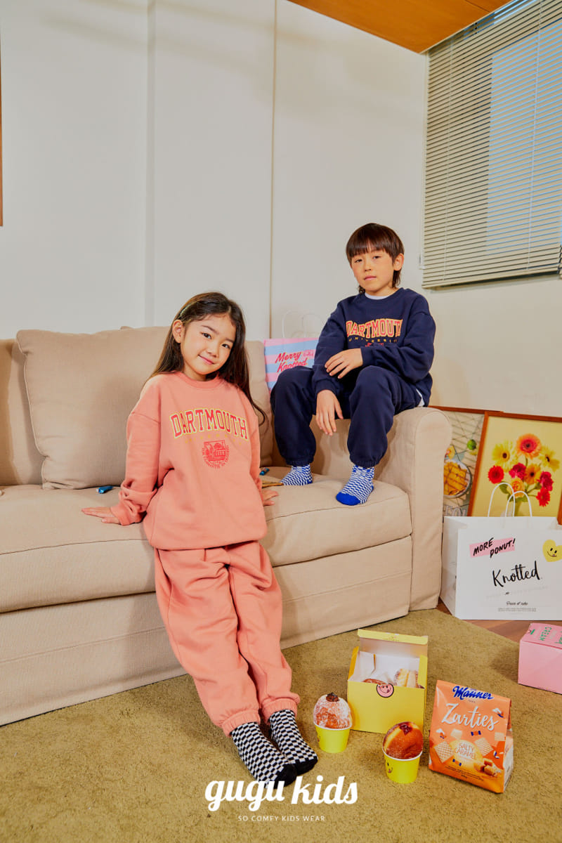 Gugu Kids - Korean Children Fashion - #stylishchildhood - Dart Mouth Top Bottom Set - 10