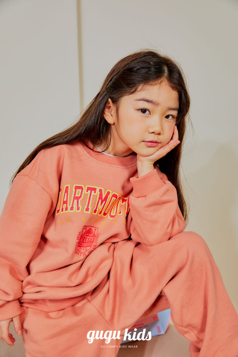 Gugu Kids - Korean Children Fashion - #toddlerclothing - Dart Mouth Top Bottom Set - 9