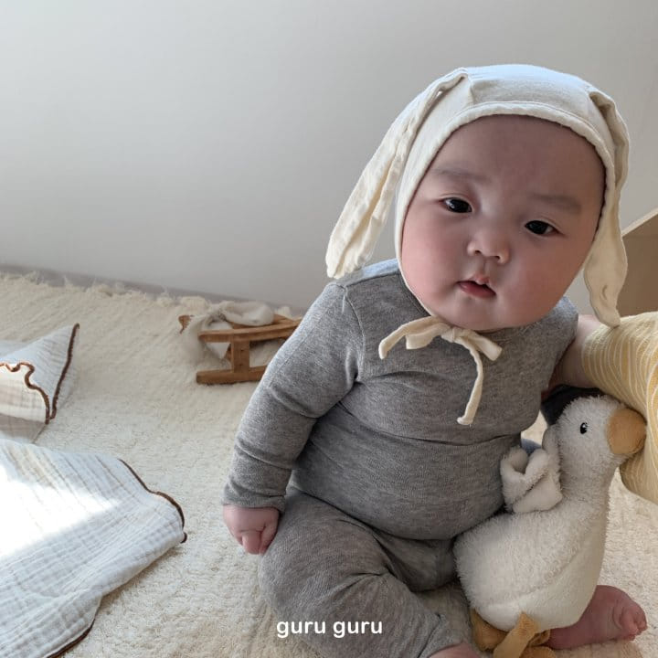 Guru Guru - Korean Baby Fashion - #babyboutique - Molang Top Bottom Set - 7