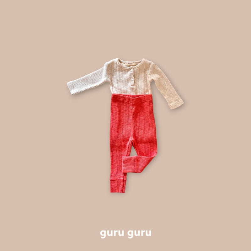 Guru Guru - Korean Baby Fashion - #babyfashion - Color Top Bottom Set - 3