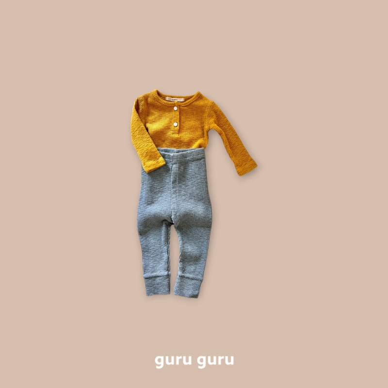 Guru Guru - Korean Baby Fashion - #babyfashion - Color Top Bottom Set - 4