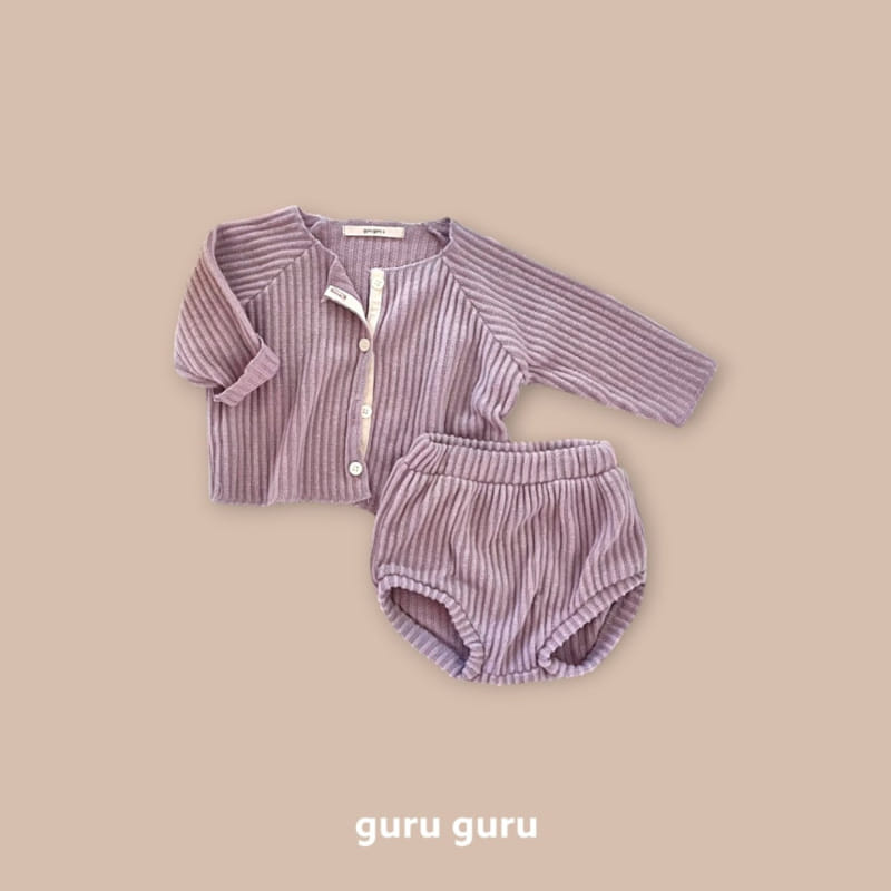 Guru Guru - Korean Baby Fashion - #babylifestyle - Vanilla Top Bottom Set - 3
