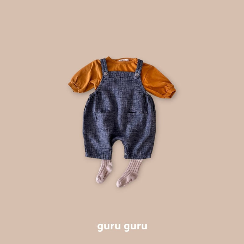 Guru Guru - Korean Baby Fashion - #babyoninstagram - Haze Dungarees Pants - 6