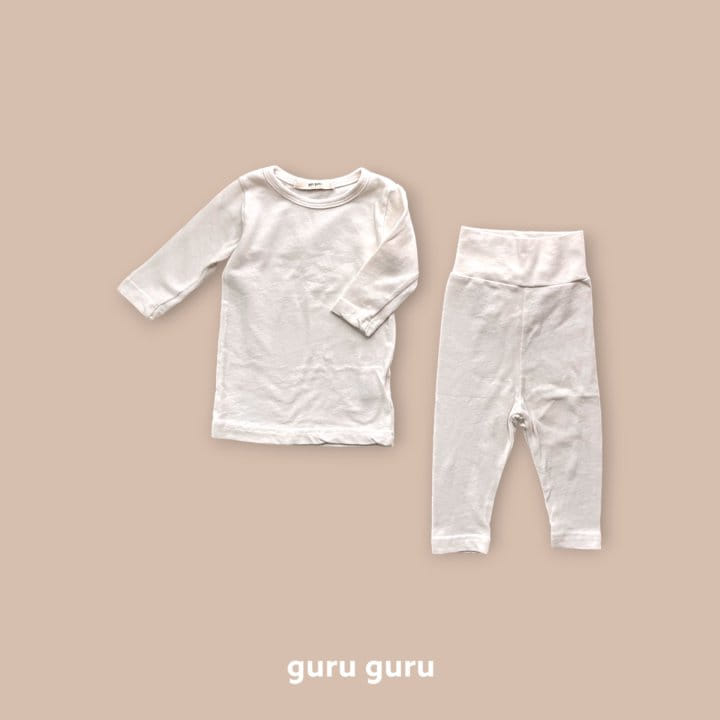 Guru Guru - Korean Baby Fashion - #babyoutfit - Molang Top Bottom Set - 2