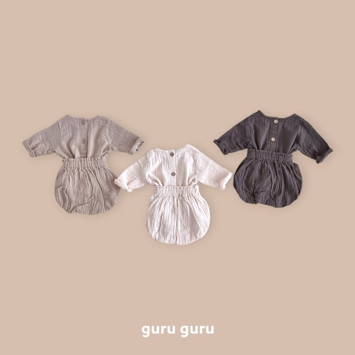 Guru Guru - Korean Baby Fashion - #onlinebabyshop - Yoru Top Bottom Set