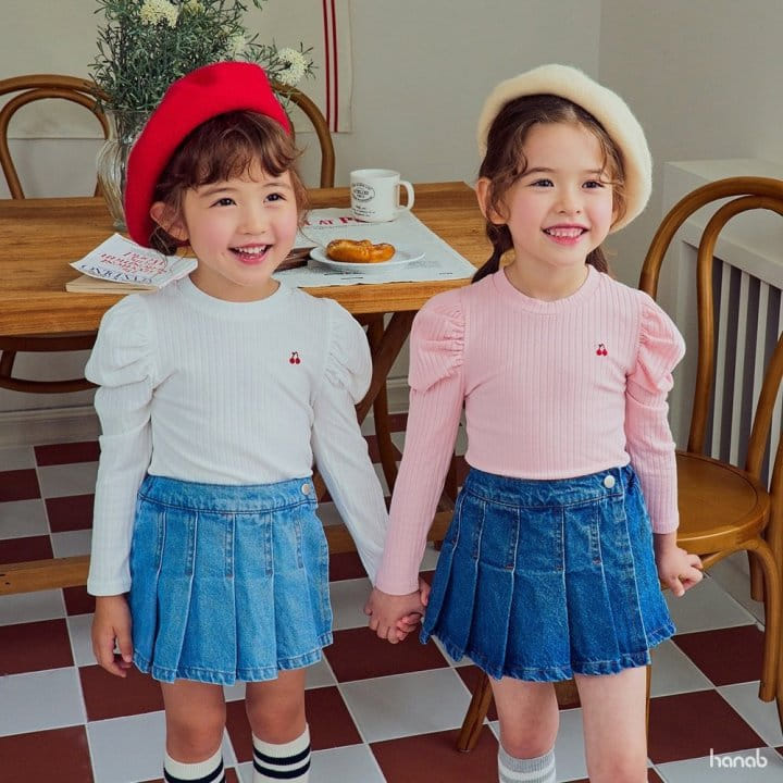 Hanab - Korean Children Fashion - #designkidswear - Cherry Puff Tee