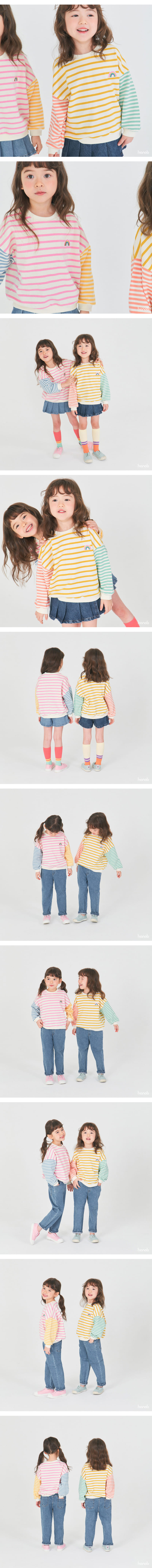 Hanab - Korean Children Fashion - #discoveringself - Three Color Sweatshirt - 3