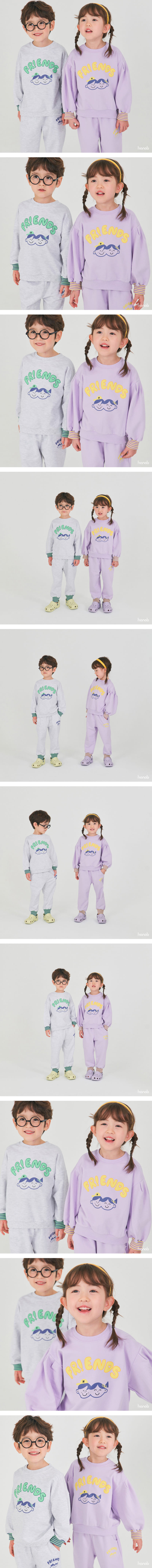 Hanab - Korean Children Fashion - #fashionkids - Best Friend Top Bottom Set - 2