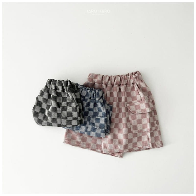 Haro Haro - Korean Children Fashion - #Kfashion4kids - Check Denim Capri Shorts - 2