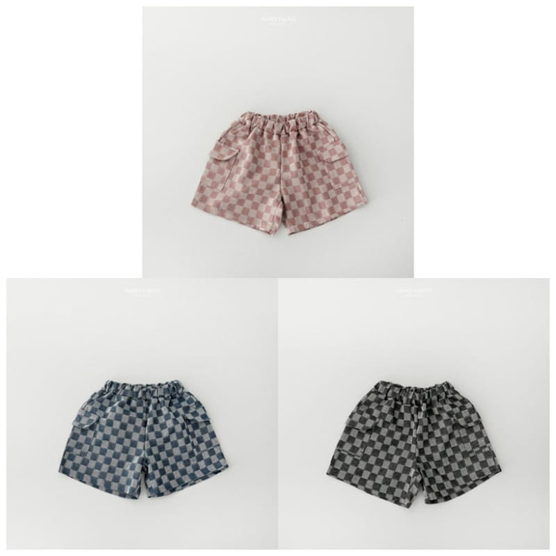 Haro Haro - Korean Children Fashion - #childofig - Check Denim Capri Shorts - 7