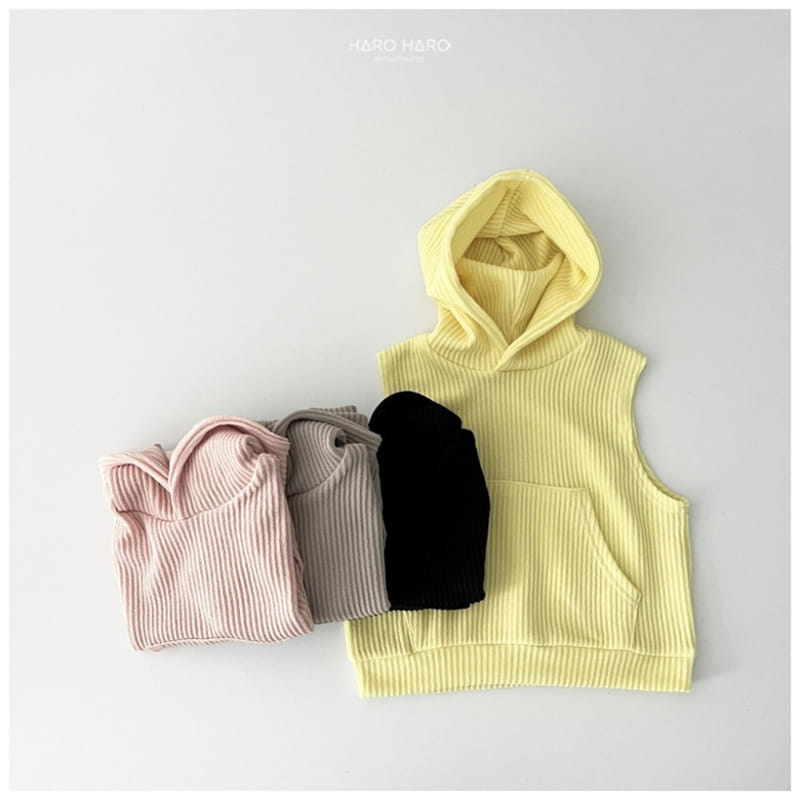 Haro Haro - Korean Children Fashion - #designkidswear - Knit Hoody Vest - 3