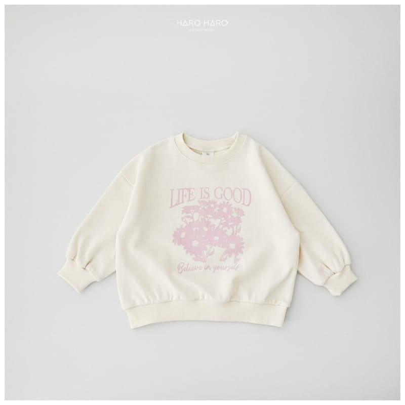 Haro Haro - Korean Children Fashion - #kidsstore - Flower Sweatshirt - 4