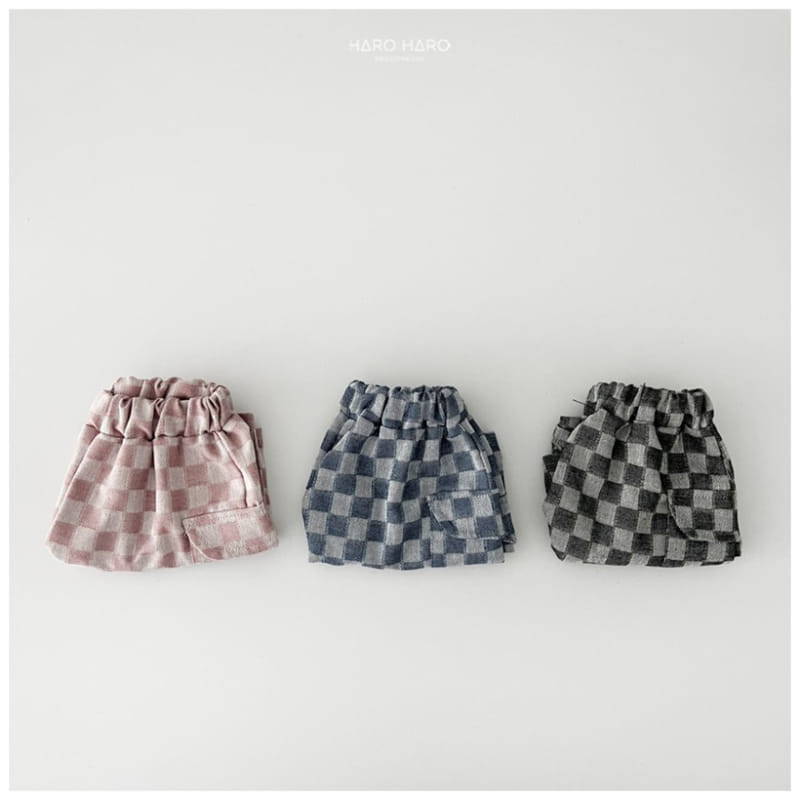Haro Haro - Korean Children Fashion - #littlefashionista - Check Denim Capri Shorts - 3