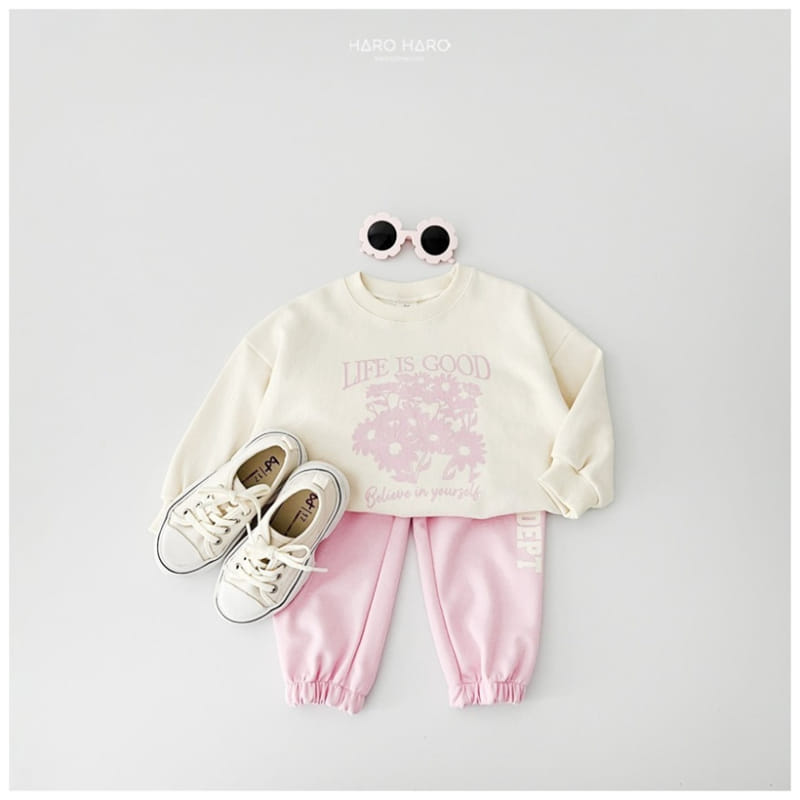 Haro Haro - Korean Children Fashion - #littlefashionista - Flower Sweatshirt - 6