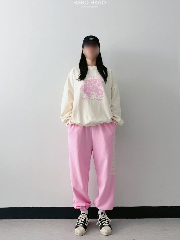 Haro Haro - Korean Children Fashion - #littlefashionista - Adult Lettering Jogger Pants - 5