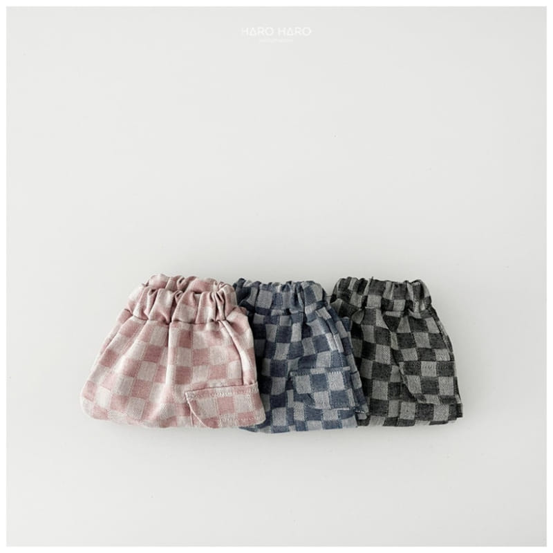 Haro Haro - Korean Children Fashion - #littlefashionista - Check Denim Capri Shorts - 4