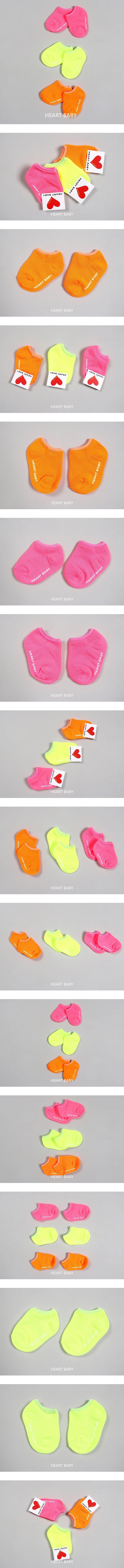 Heart Baby - Korean Baby Fashion - #babyoninstagram - Neon Socks  - 2