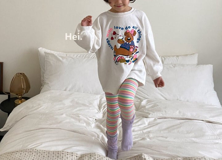 Hei - Korean Children Fashion - #discoveringself - Bear Long Tee - 2