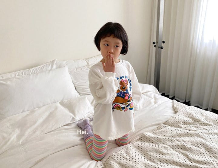 Hei - Korean Children Fashion - #magicofchildhood - Bear Long Tee - 9