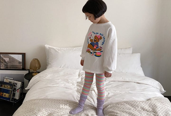 Hei - Korean Children Fashion - #prettylittlegirls - Bear Long Tee - 11