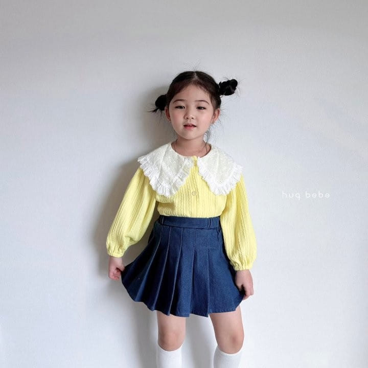 Hug Bebe - Korean Children Fashion - #Kfashion4kids - Denim Pleats Skirt - 3