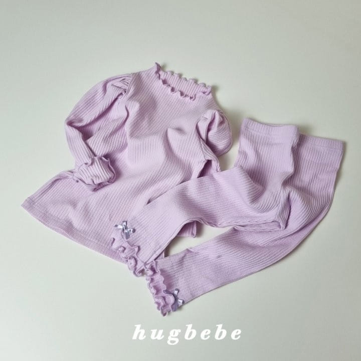 Hug Bebe - Korean Children Fashion - #childofig - Soft Rib Ribbon Leggings - 8