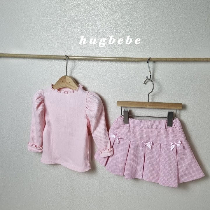 Hug Bebe - Korean Children Fashion - #childrensboutique - Ribbon Wrinkle Skirt - 11