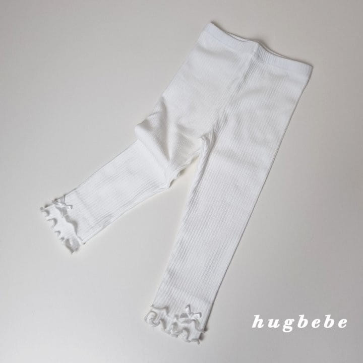 Hug Bebe - Korean Children Fashion - #childrensboutique - Soft Rib Ribbon Leggings - 9