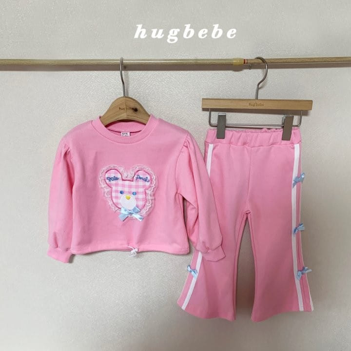 Hug Bebe - Korean Children Fashion - #kidzfashiontrend - Ribbon Bear Top Bottom Set - 6
