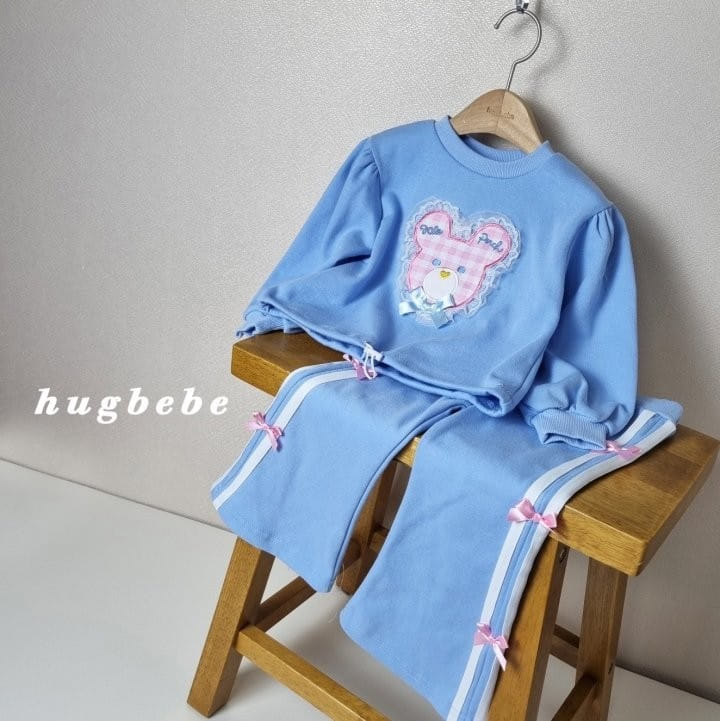 Hug Bebe - Korean Children Fashion - #minifashionista - Ribbon Bear Top Bottom Set - 10