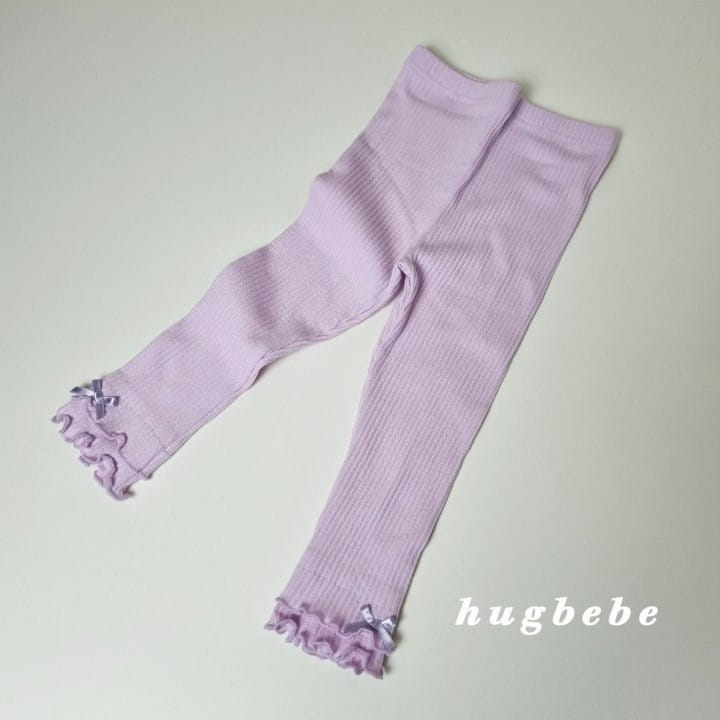 Hug Bebe - Korean Children Fashion - #minifashionista - Soft Rib Ribbon Leggings - 3