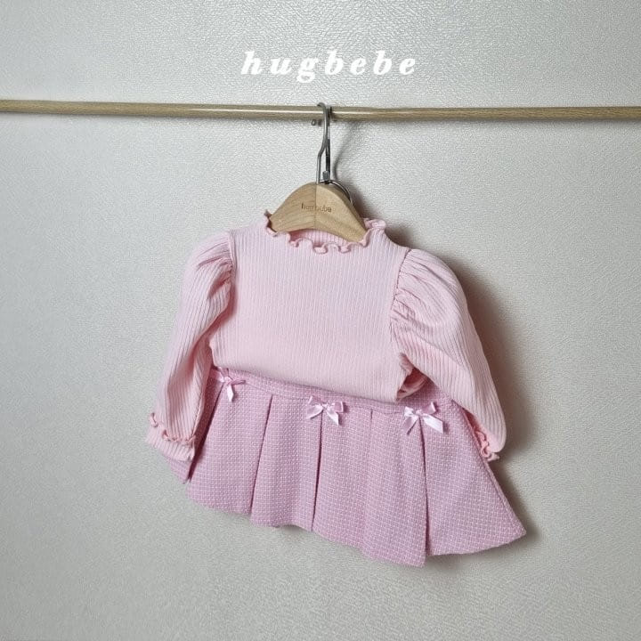 Hug Bebe - Korean Children Fashion - #prettylittlegirls - Ribbon Wrinkle Skirt - 6