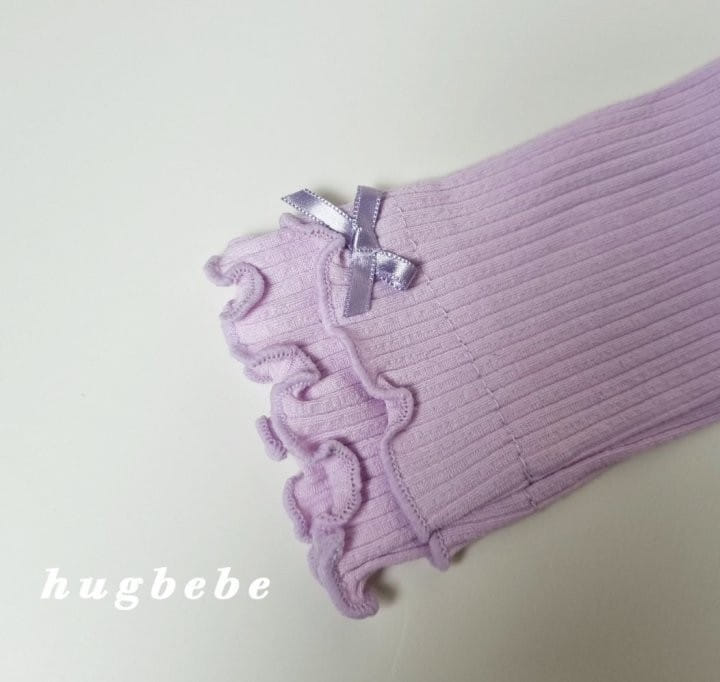 Hug Bebe - Korean Children Fashion - #todddlerfashion - Soft Rib Ribbon Leggings - 5