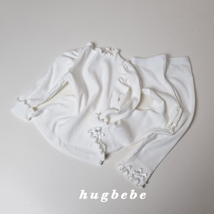 Hug Bebe - Korean Children Fashion - #toddlerclothing - Soft Rib Ribbon Leggings - 6