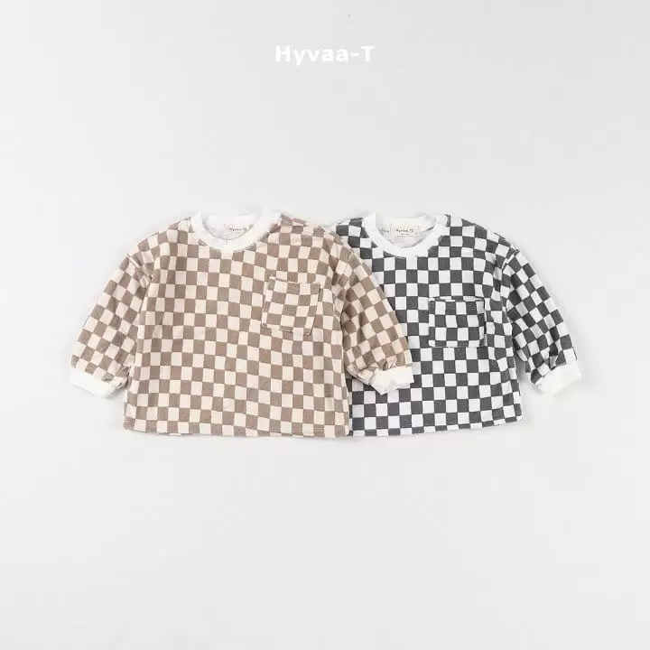 Hyvaa - Korean Children Fashion - #kidsstore - Terry Check Tee