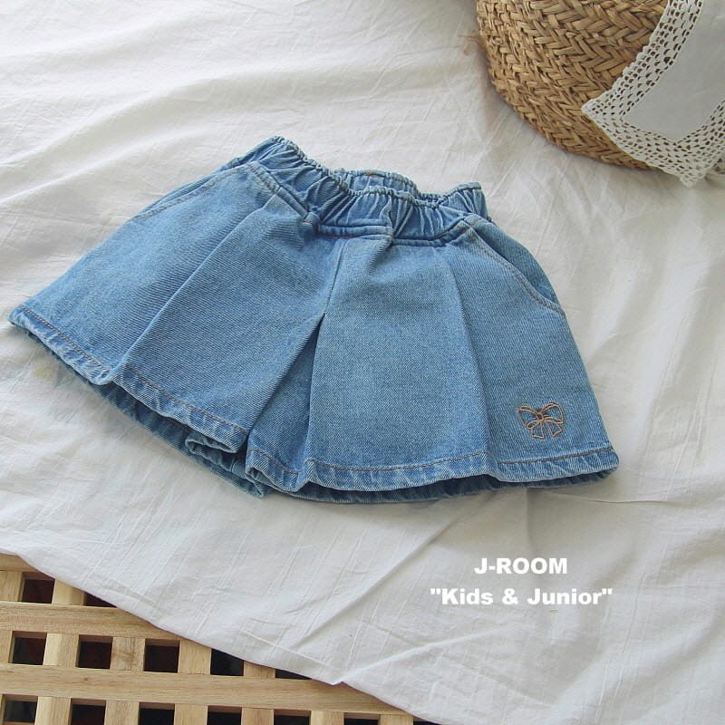 J-Room - Korean Children Fashion - #childofig - Wrinkle Denim Skirt Pants - 10
