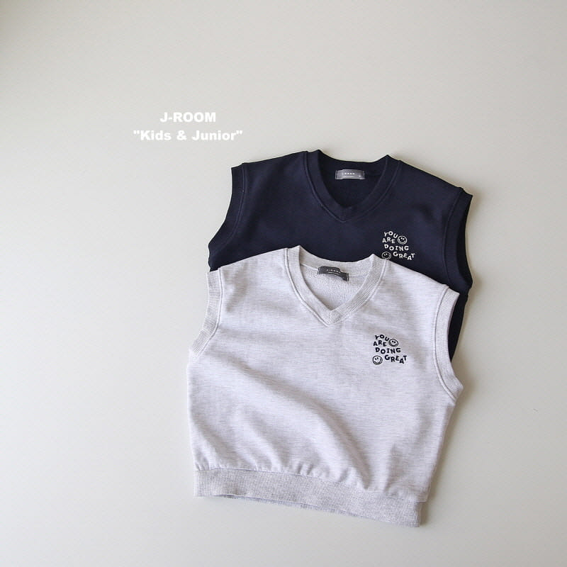 J-Room - Korean Children Fashion - #childofig - Smile Embriodery Vest - 4