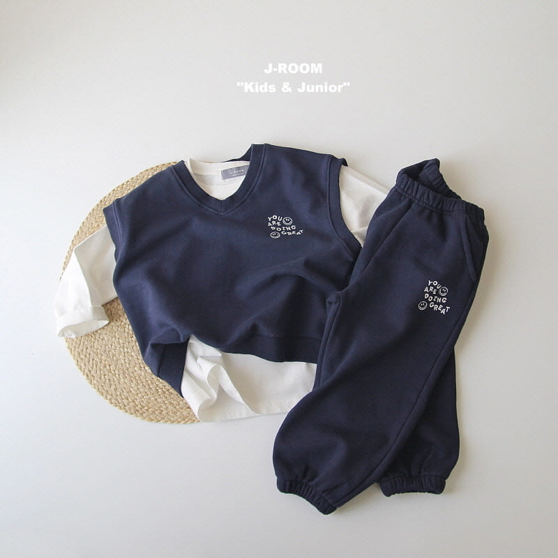 J-Room - Korean Children Fashion - #designkidswear - Smile Embriodery Vest - 5