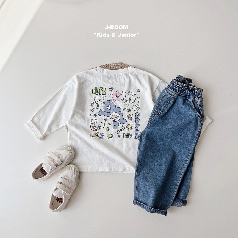 J-Room - Korean Children Fashion - #kidsshorts - Color Bear Tee - 9