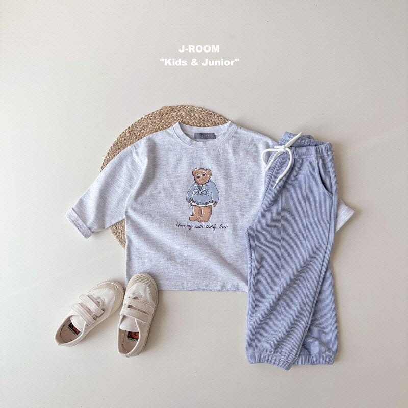 J-Room - Korean Children Fashion - #kidsshorts - NYC Bear Tee - 5