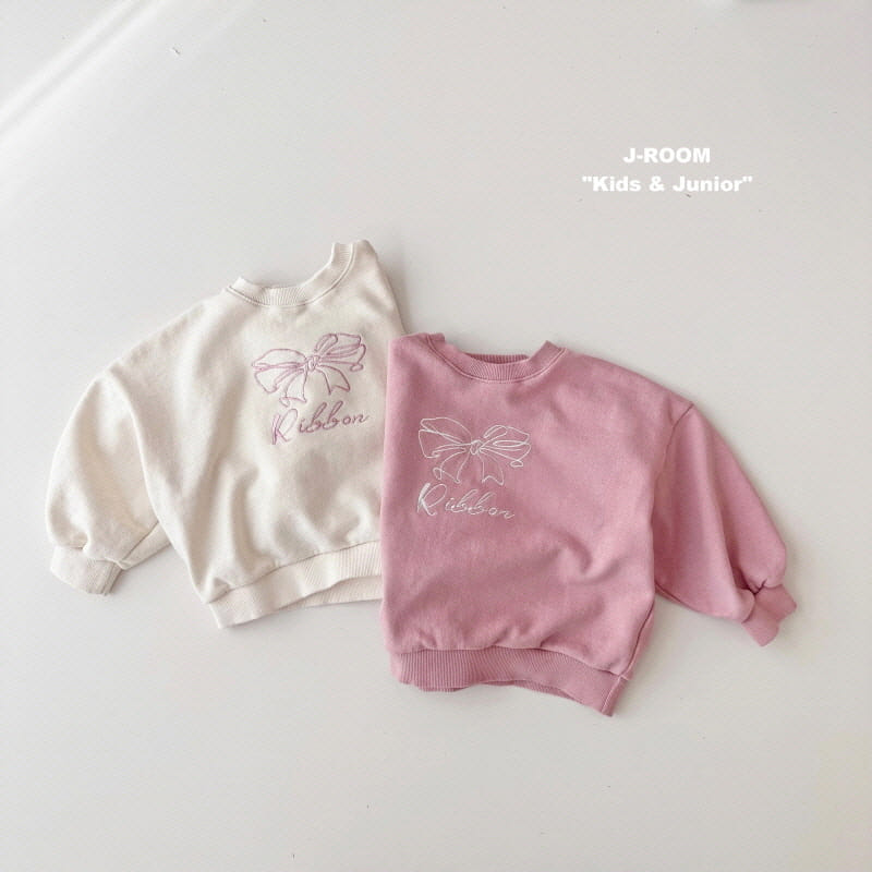 J-Room - Korean Children Fashion - #kidsstore - Ribbon Embroidery Sweatshirt - 2