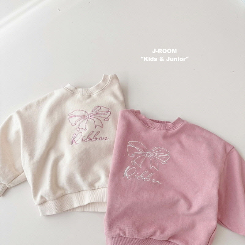 J-Room - Korean Children Fashion - #kidzfashiontrend - Ribbon Embroidery Sweatshirt - 3