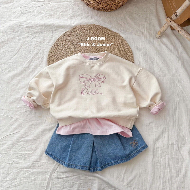 J-Room - Korean Children Fashion - #magicofchildhood - Ribbon Embroidery Sweatshirt - 6