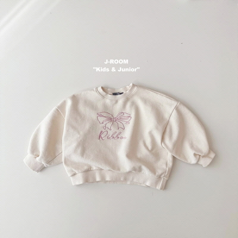 J-Room - Korean Children Fashion - #prettylittlegirls - Ribbon Embroidery Sweatshirt - 8