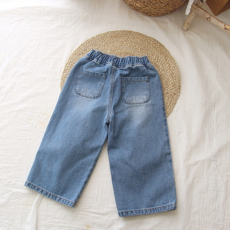 J-Room - Korean Children Fashion - #toddlerclothing - Sand Wide Denim Pants - 10